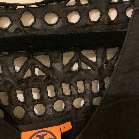 Tory Burch gold embellished black tunic drawstring - Picture 3 of 8